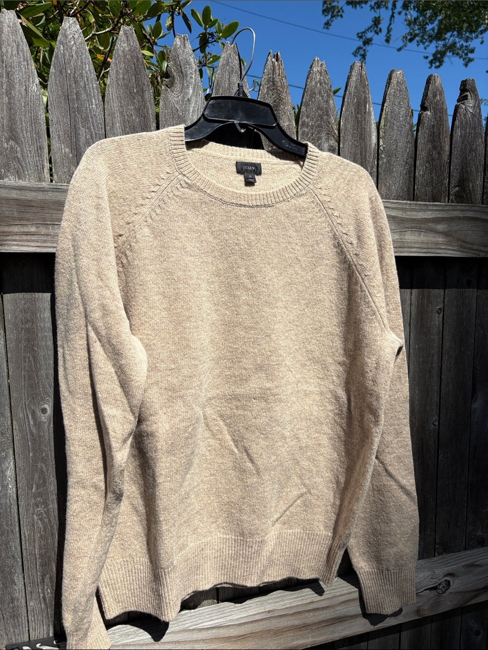 J. Crew medium beige lambs wool sweater!